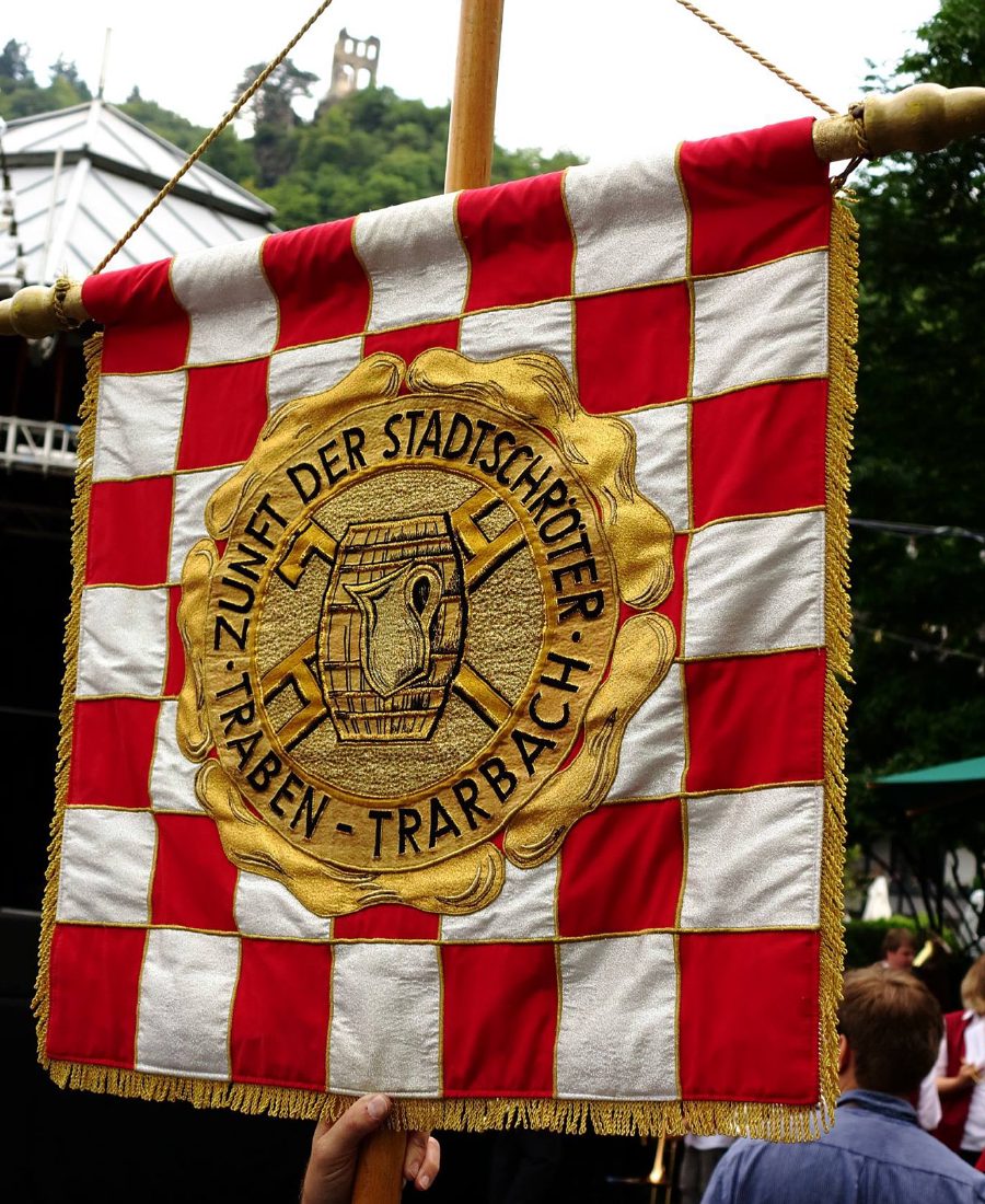 Das Zunftbanner der Stadtschröter beim Festumzug